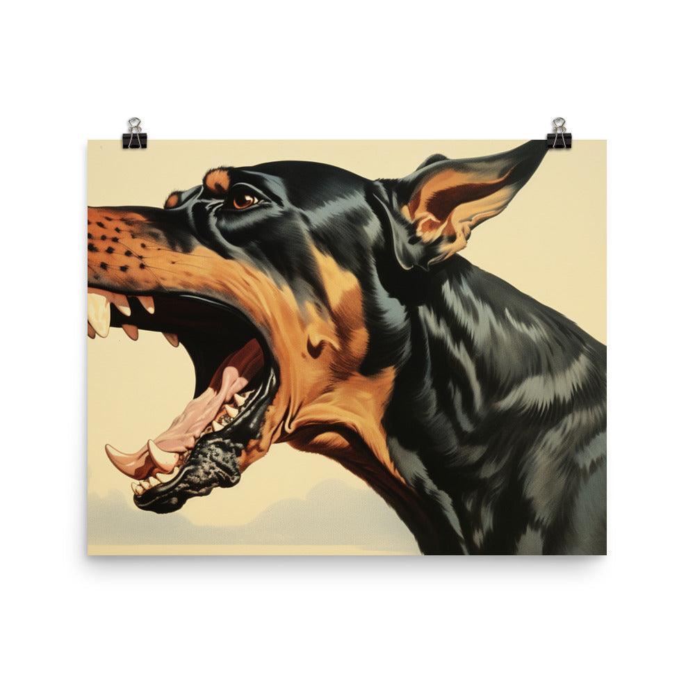 Dobermann Vivid Hyperrealism Art Poster - Oh Posters