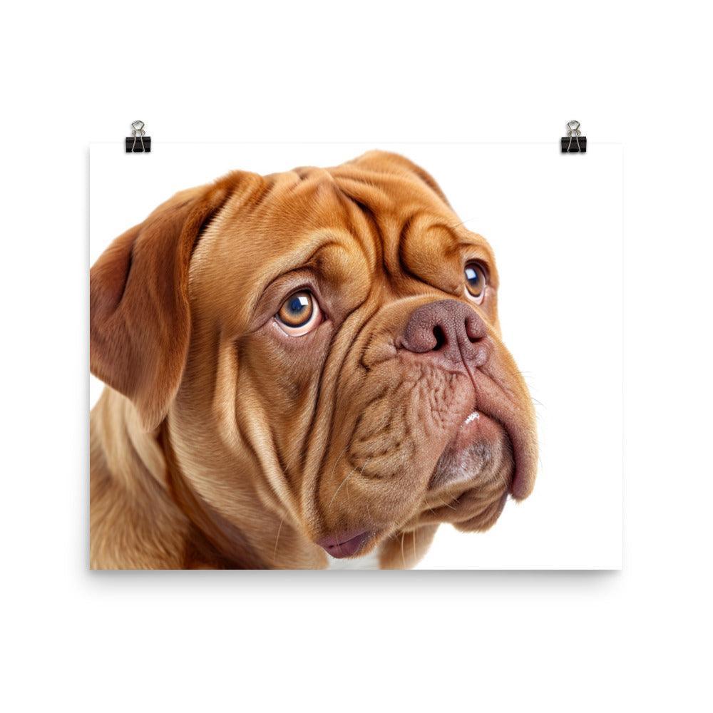 Dogue de Bordeaux Close-up Photorealistic Poster - Oh Posters