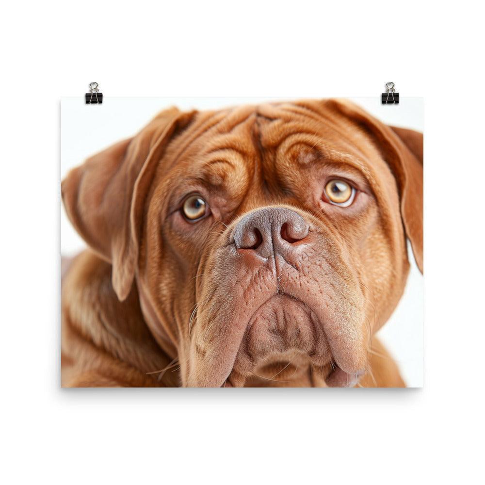 Dogue de Bordeaux Thoughtful Gaze Portrait Poster - Oh Posters