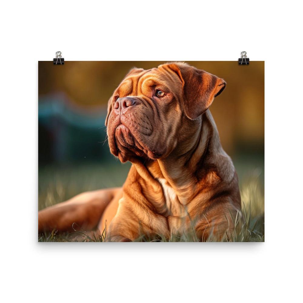 Dogue de Bordeaux Sunset Glow Photography Poster - Oh Posters