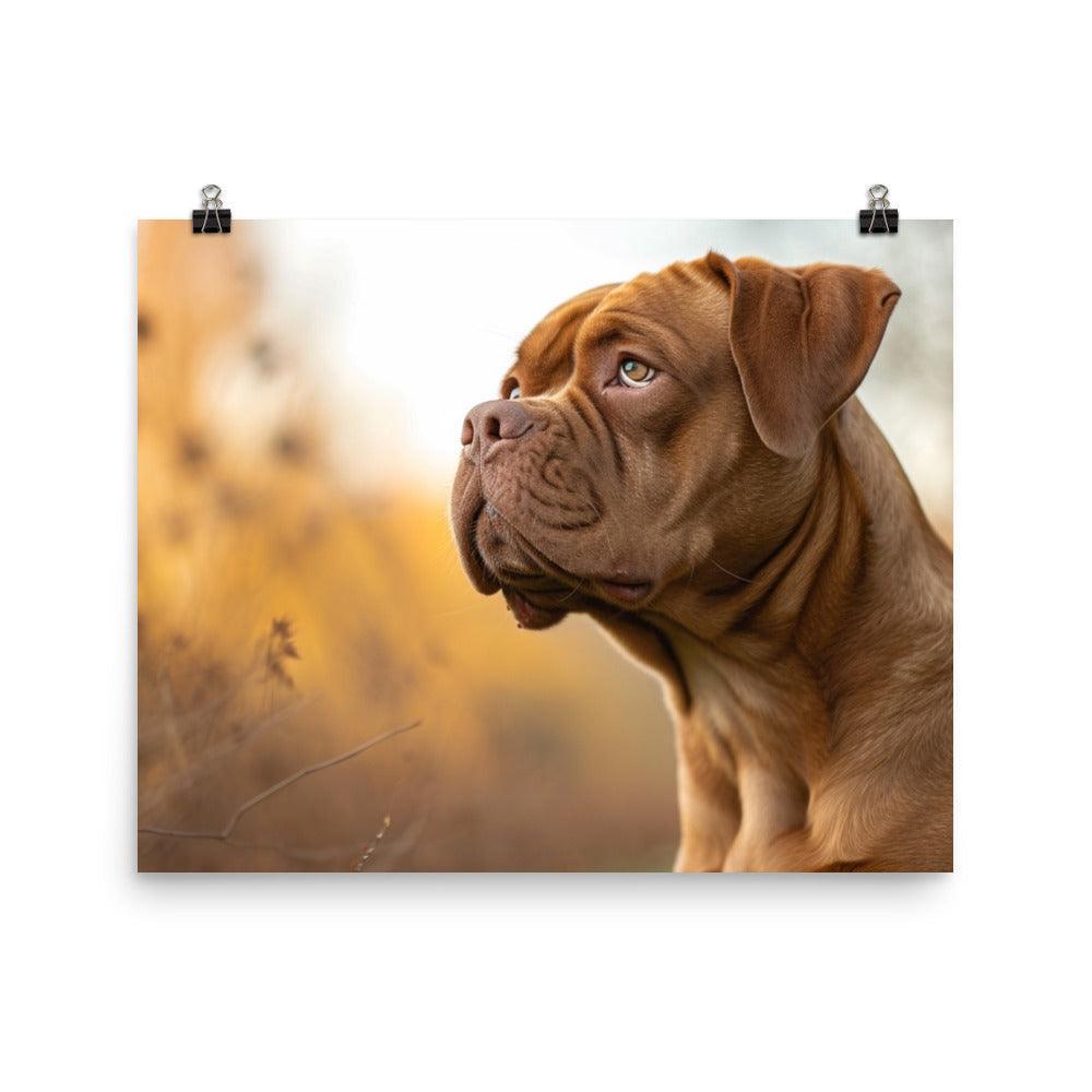 Dogue de Bordeaux Autumn Contemplation Photo Poster - Oh Posters