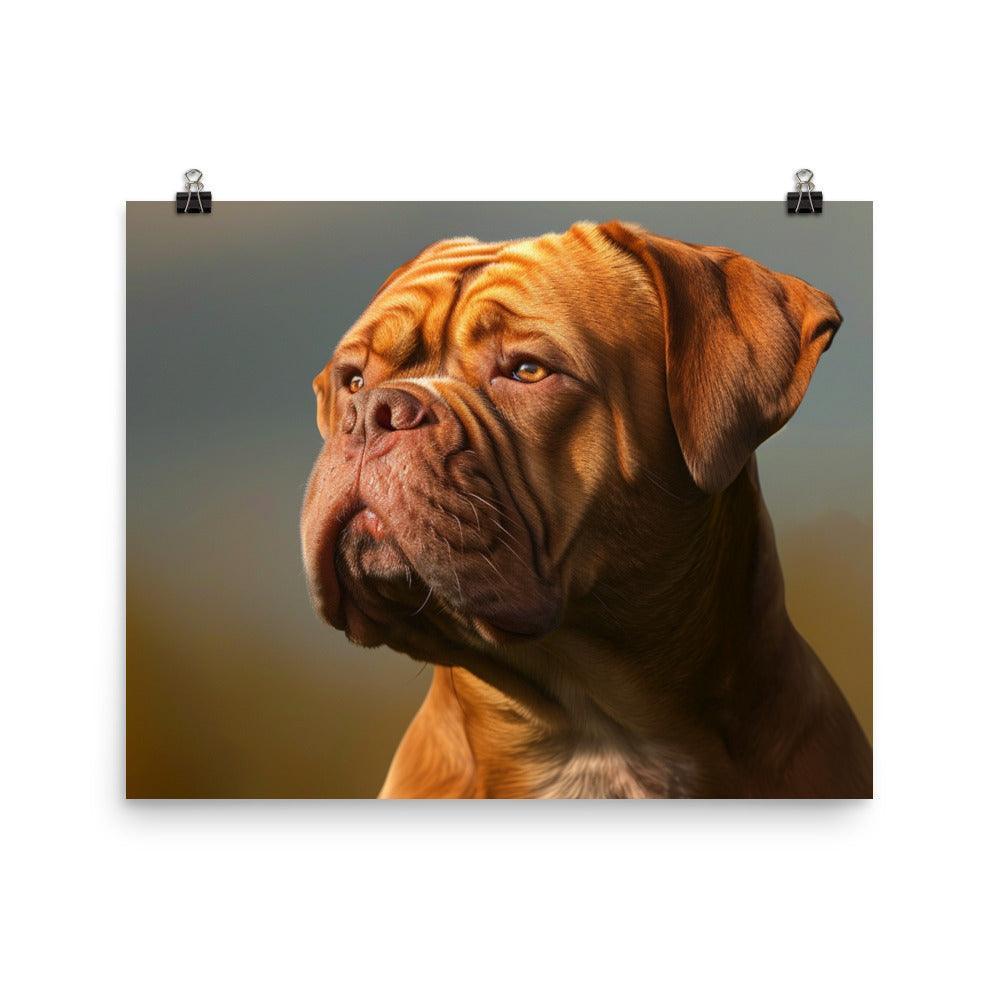 Dogue de Bordeaux Majestic Stare Digital Art Poster - Oh Posters