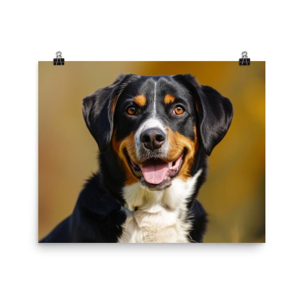 Entlebucher Mountain Dog Portrait Sunshine Poster - Oh Posters