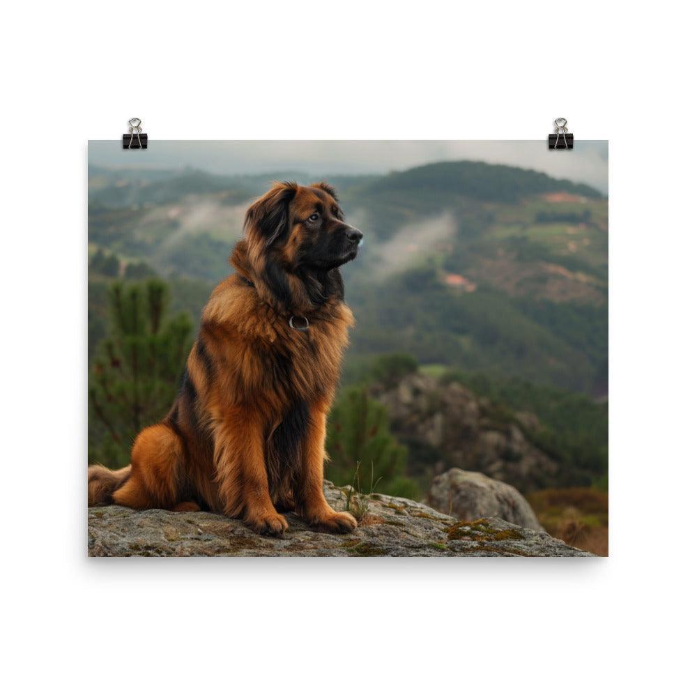 Estrela Mountain Dog Overlooking Valley View Poster - Oh Posters