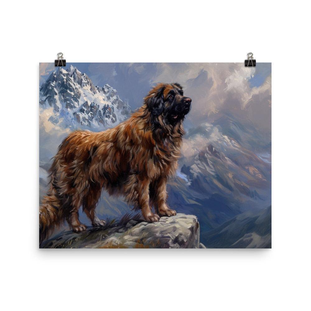 Estrela Mountain Dog Classic Oil Painting Mountain Backdrop Poster - Oh Posters