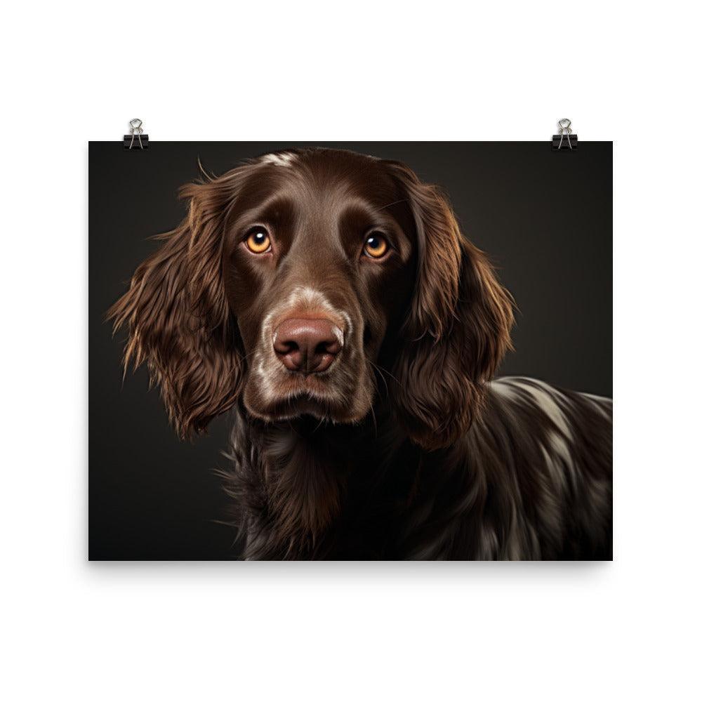 German Longhaired Pointer Classic Studio Portrait Poster - Oh Posters