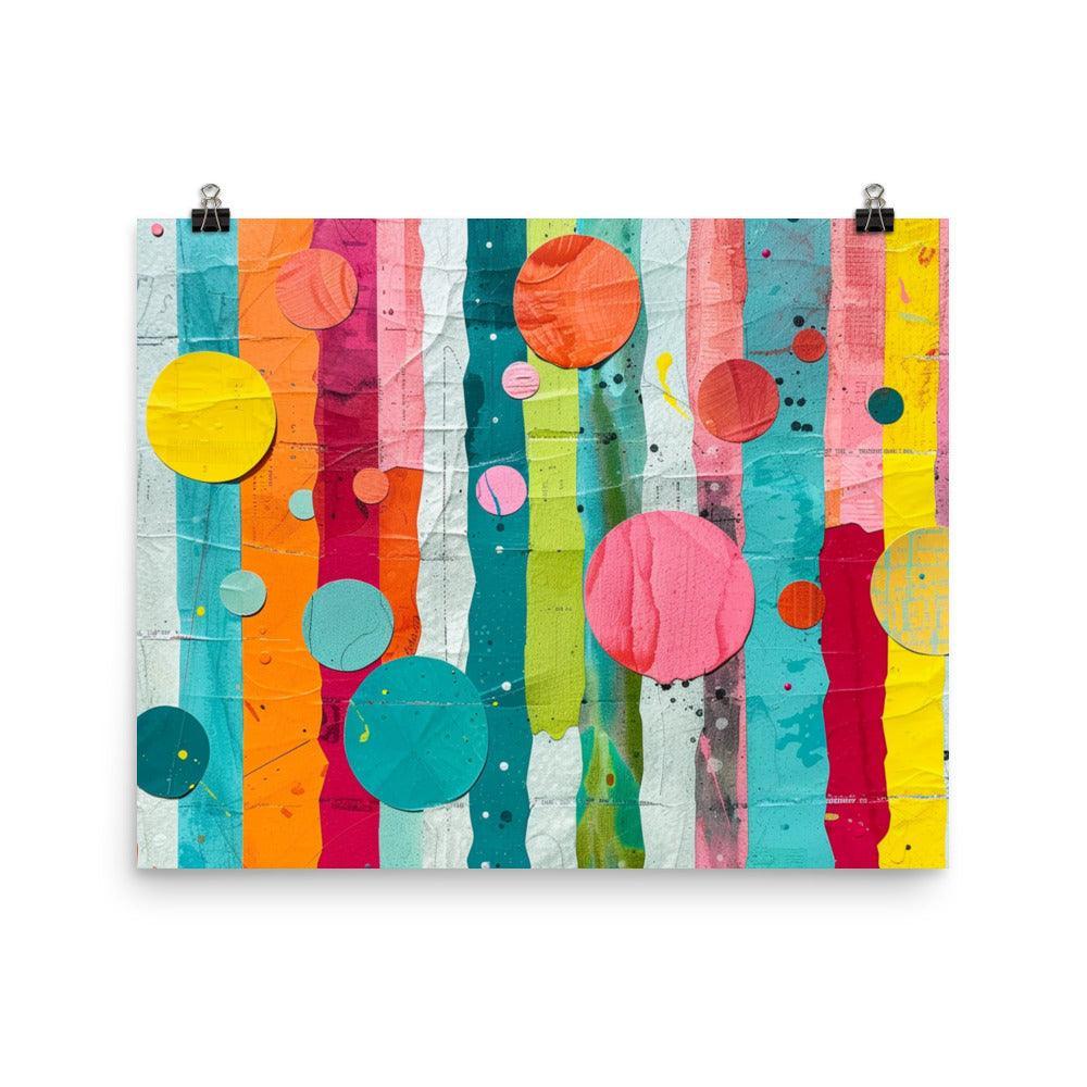 Modern Geometric Shapes Abstract Art Poster - Oh Posters