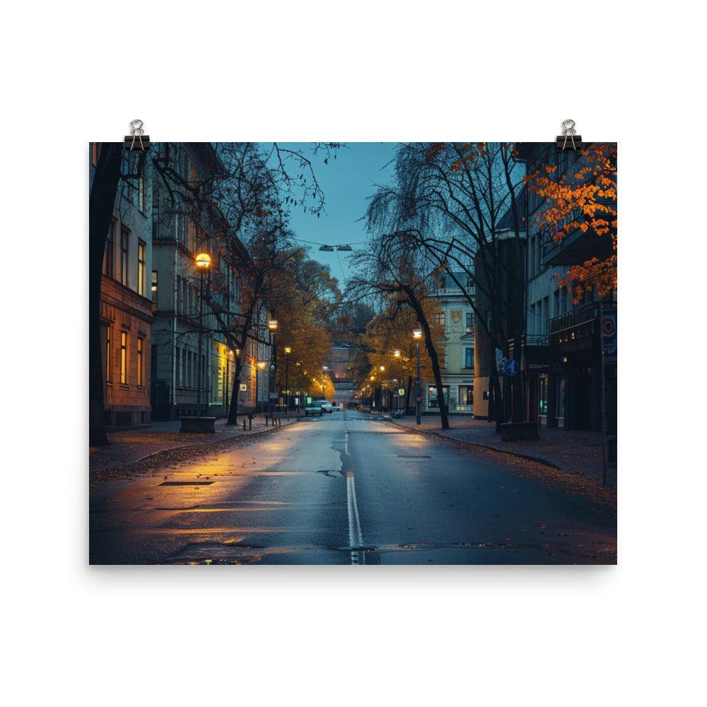 Finland Autumn Evening Cityscape Poster - Oh Posters