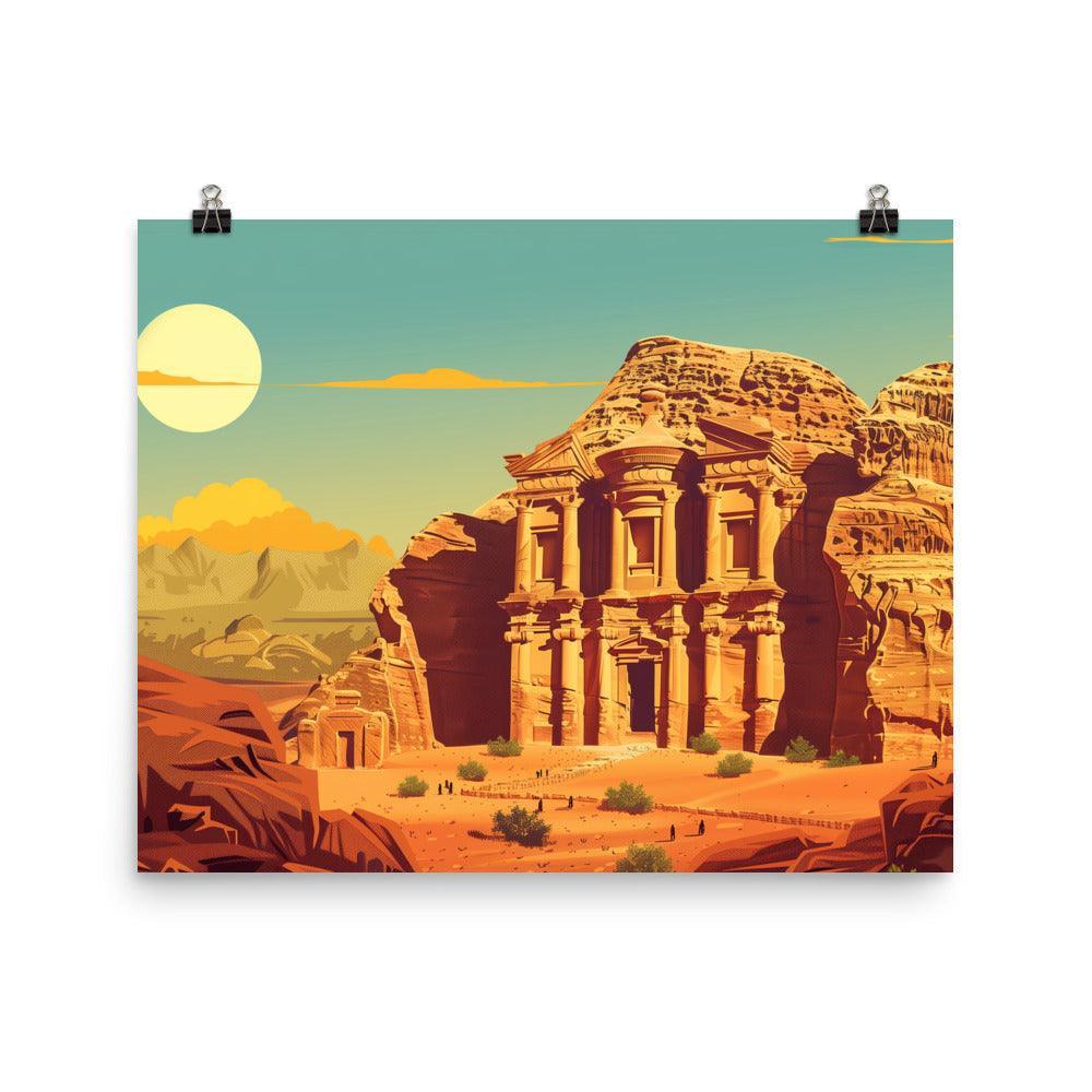 Jordan Petra Ancient Rock Carved Architecture Poster - Oh Posters