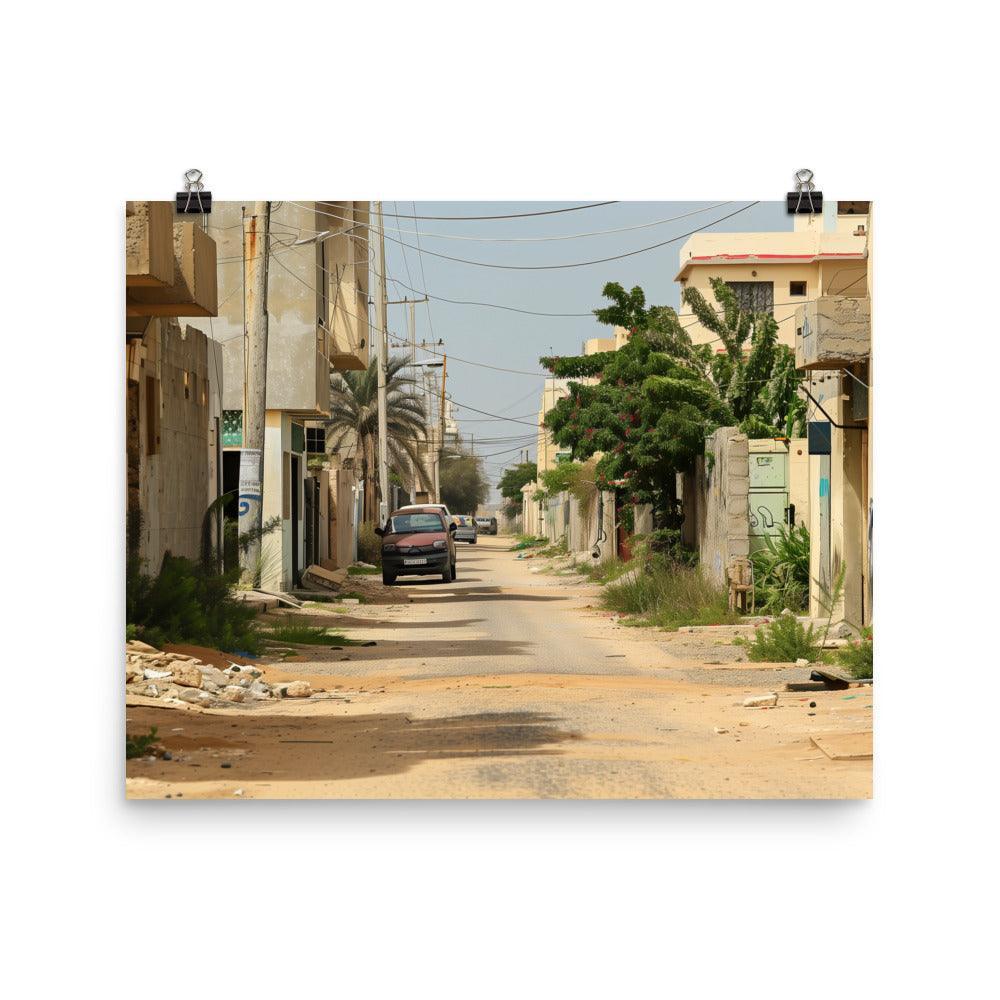 Libya Rustic Residential Alleyway Poster - Oh Posters