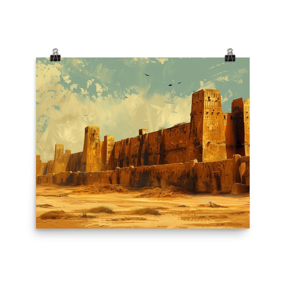 Niger Ancient Sahara Fortress Poster - Oh Posters