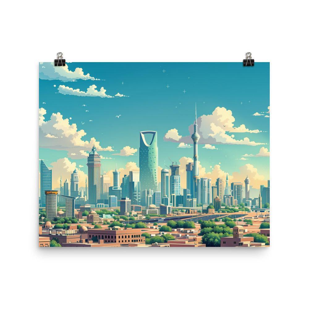 Saudi Arabia Futuristic Riyadh Skyline Poster - Oh Posters