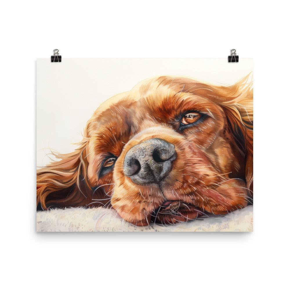 English Cocker Spaniel Close-Up Relaxed Portrait Poster - Oh Posters