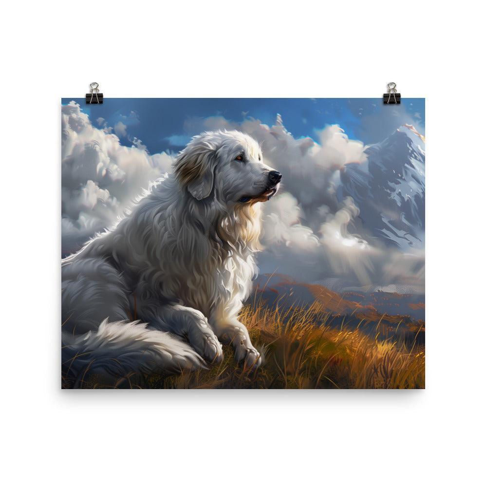 Great Pyrenees Mountain Landscape Art Poster - Oh Posters