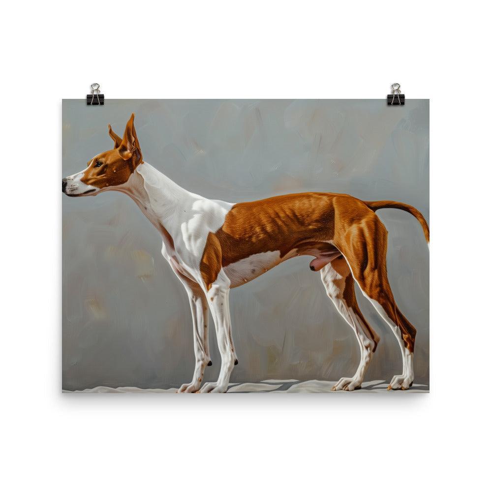 Ibizan Hound Side Profile Painting Poster - Oh Posters