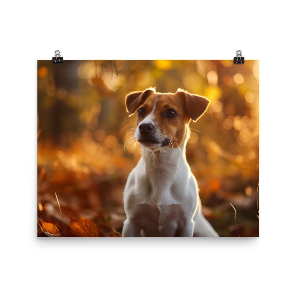 Jack Russell Terrier Autumn Forest Photograph Poster - Oh Posters