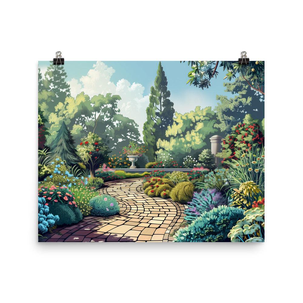 Garden Serene Pathway Scenic Landscape Poster - Oh Posters