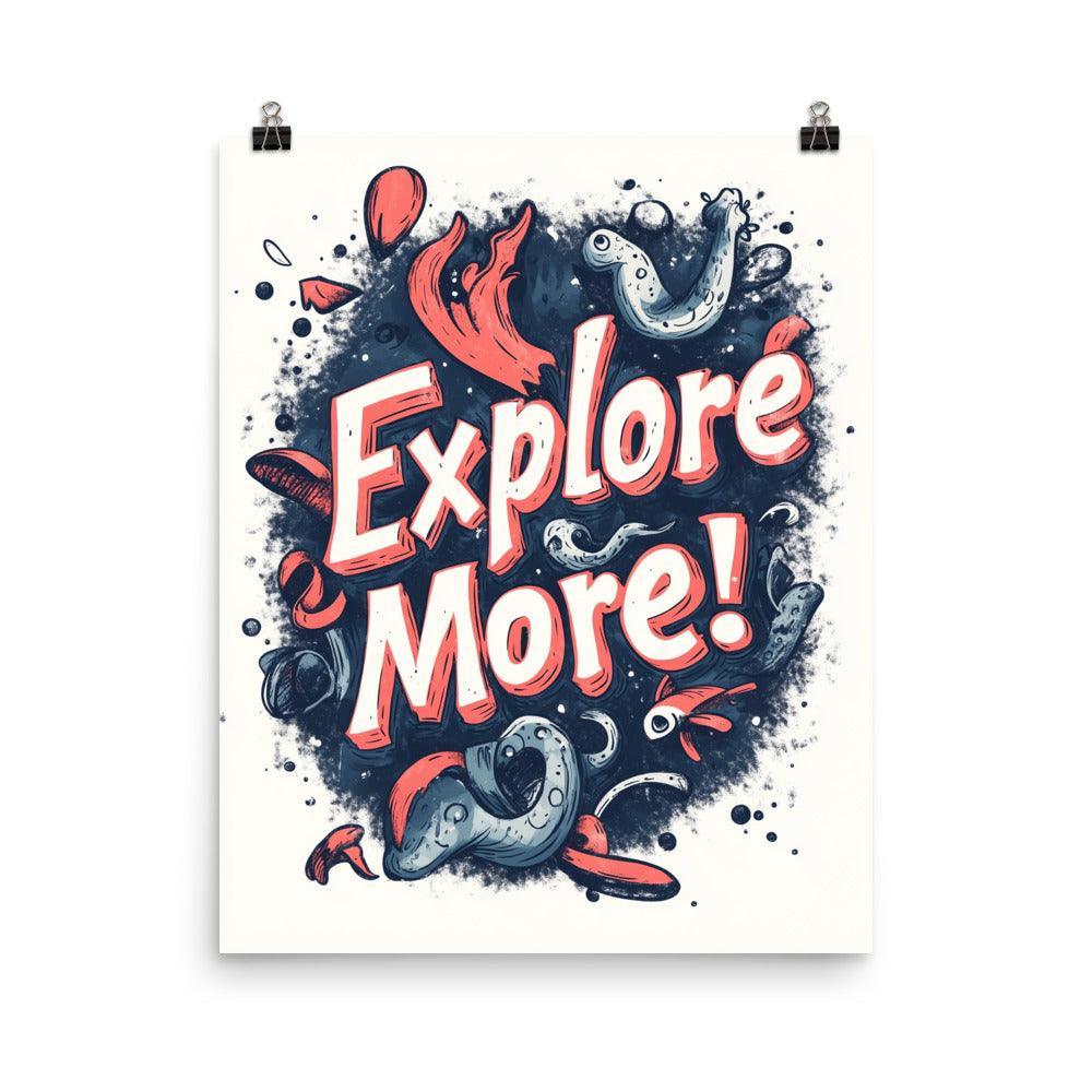 Explore More Abstract Ocean-Themed Typography in Red and Blue Poster - Oh Posters