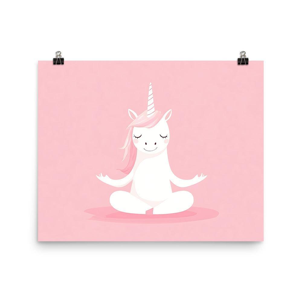 Calm and Peaceful Unicorn Yoga Tranquility Meditation Design Poster - Oh Posters