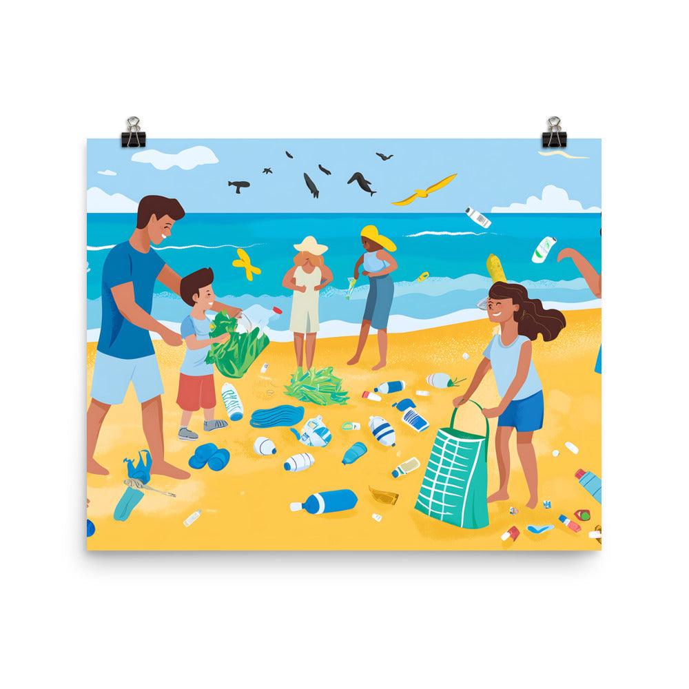 Join the Beach Cleanup Movement Poster - Oh Posters