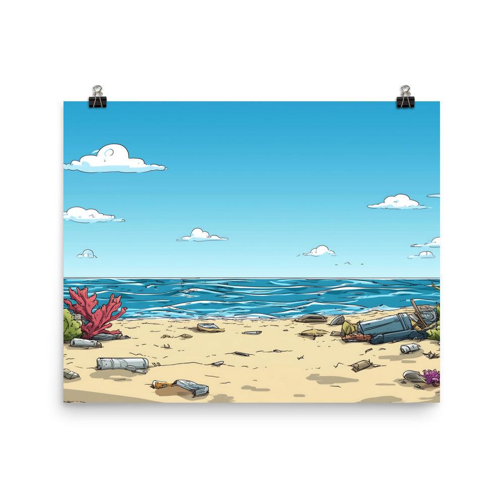 Beach Cleanup Ocean View Poster - Oh Posters