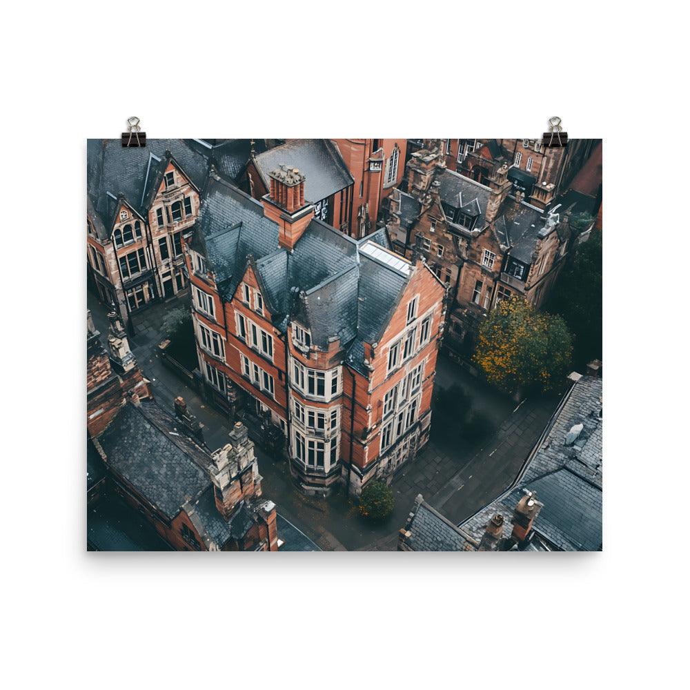 Historic Manchester Aerial View Poster - Oh Posters