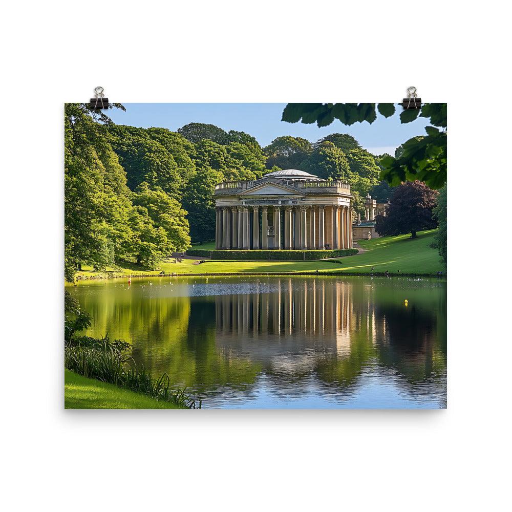 Manchester Architecture Scenic Reflection Tranquil Nature Poster - Oh Posters