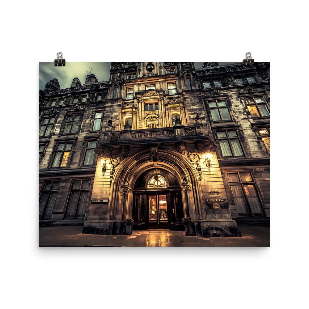 Manchester Architectural Nightscape Marvel Poster - Oh Posters