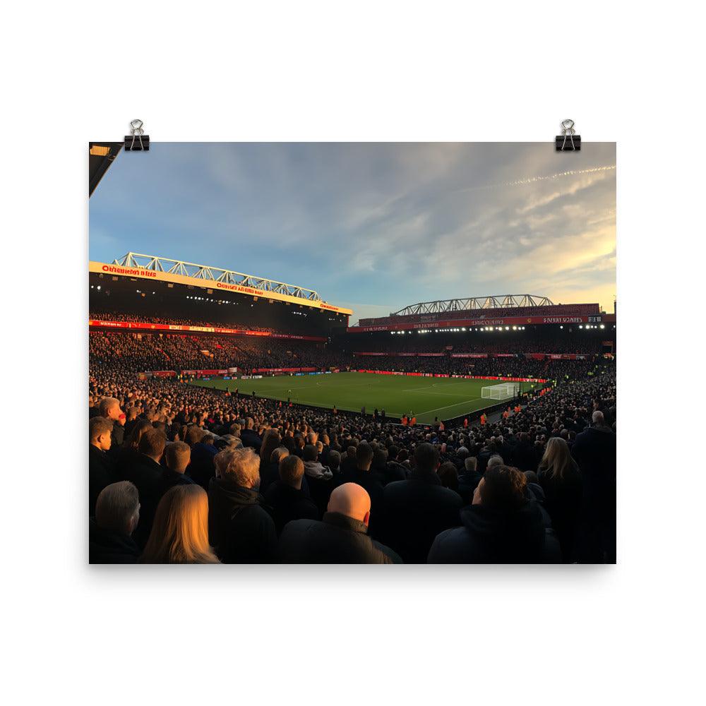 Manchester Football Stadium Sunset View Poster - Oh Posters