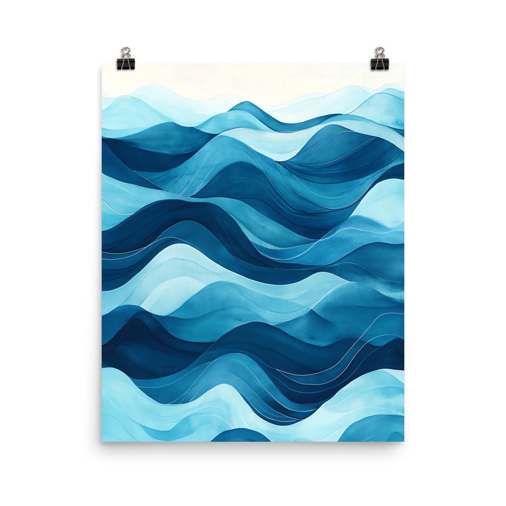 Boho Ocean Waves Aesthetic for Coastal Living Poster - Oh Posters