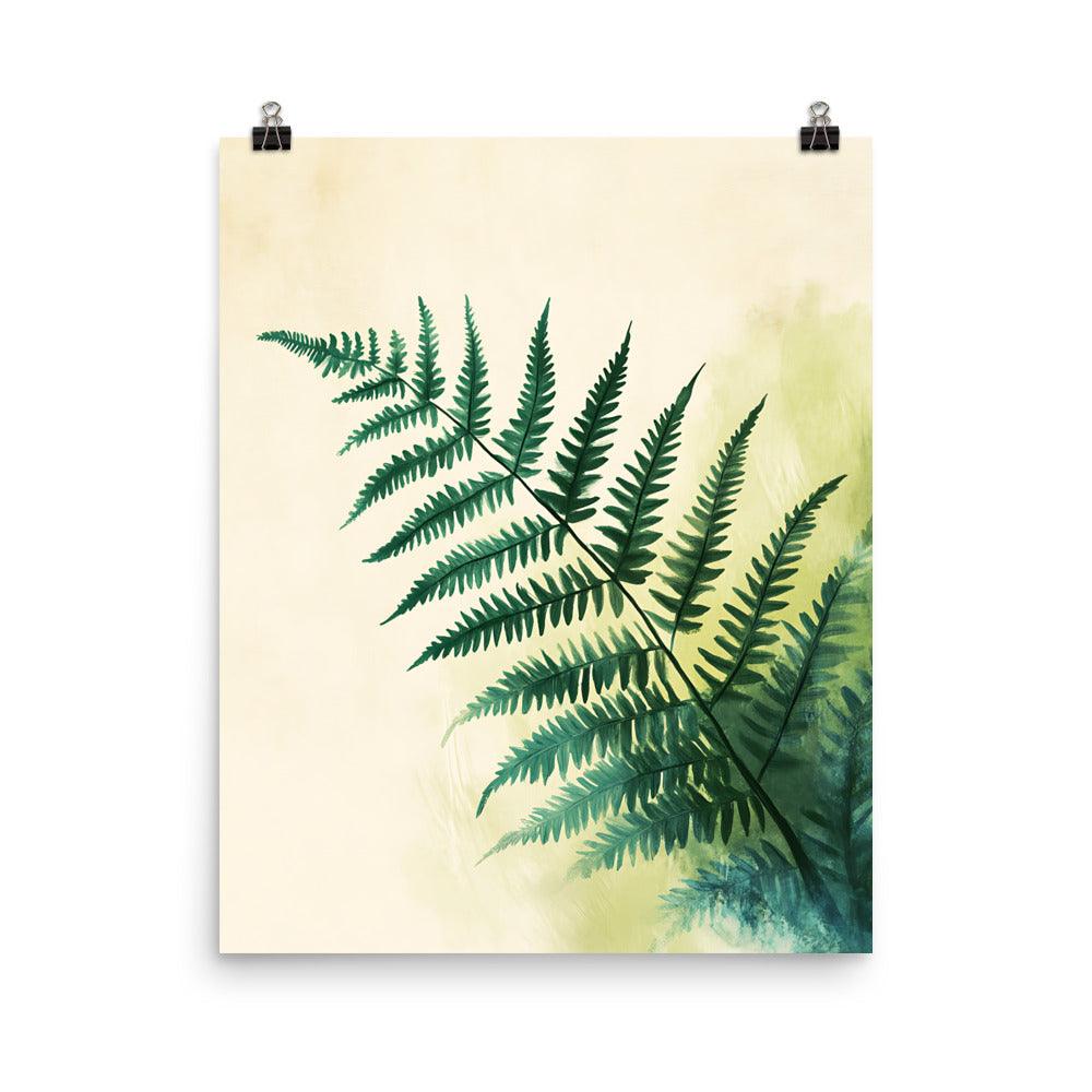 Boho Fern Leaf Serenity Nature Inspired Vibes Poster - Oh Posters