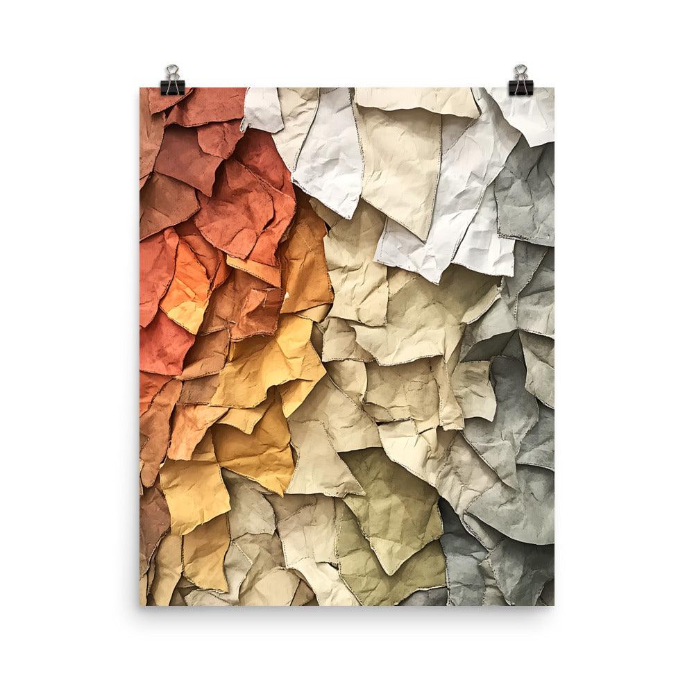Boho Earth Tones Abstract Collage Poster - Oh Posters