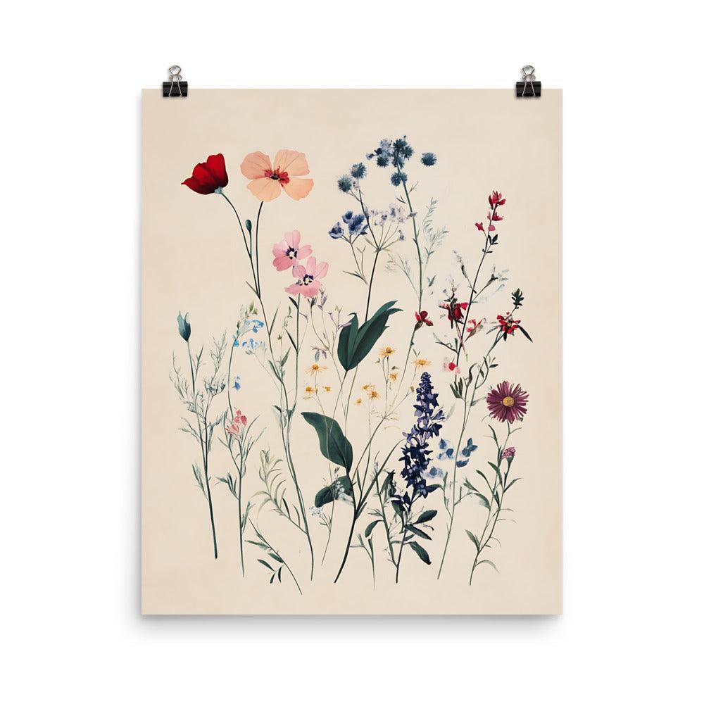 Boho Wildflower Dreams Botanical Floral Art Poster - Oh Posters