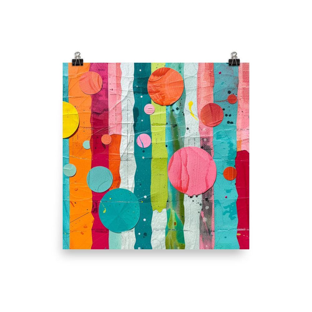 Modern Geometric Shapes Abstract Art Poster - Oh Posters