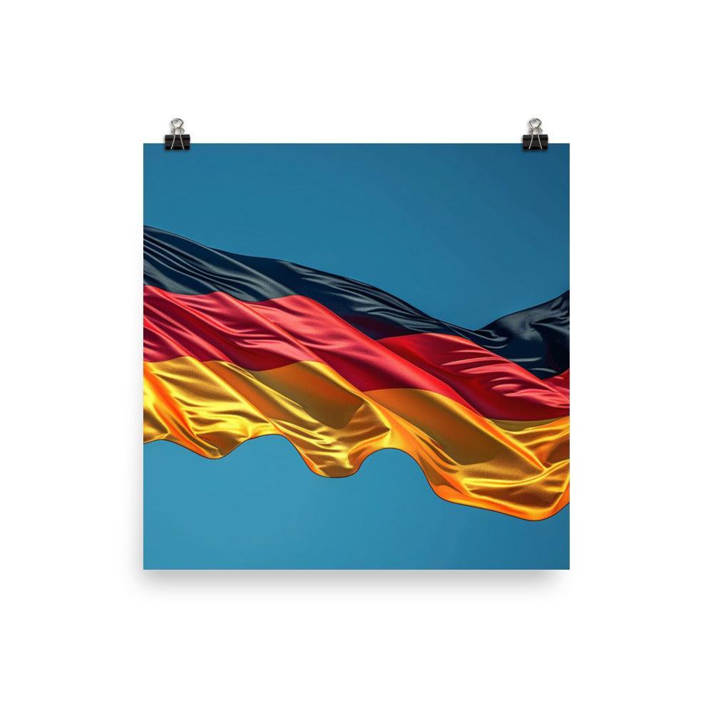 Germany Waving Flag Clear Sky Poster - Oh Posters