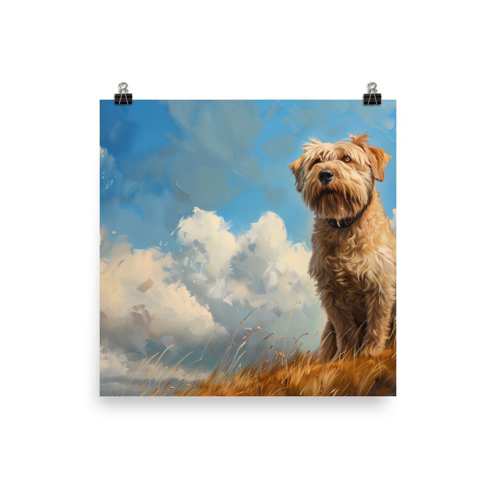 Glen of Imaal Terrier Under Blue Sky Art Poster - Oh Posters