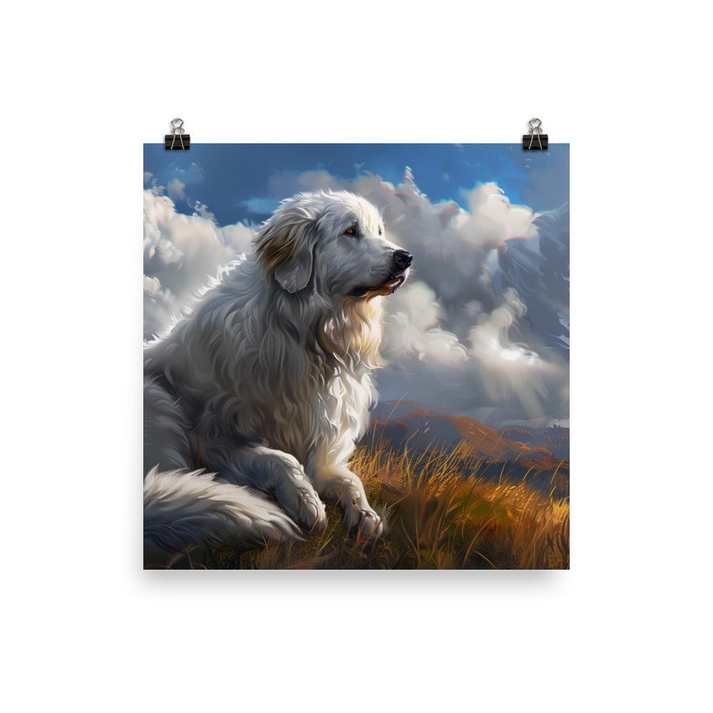 Great Pyrenees Mountain Landscape Art Poster - Oh Posters