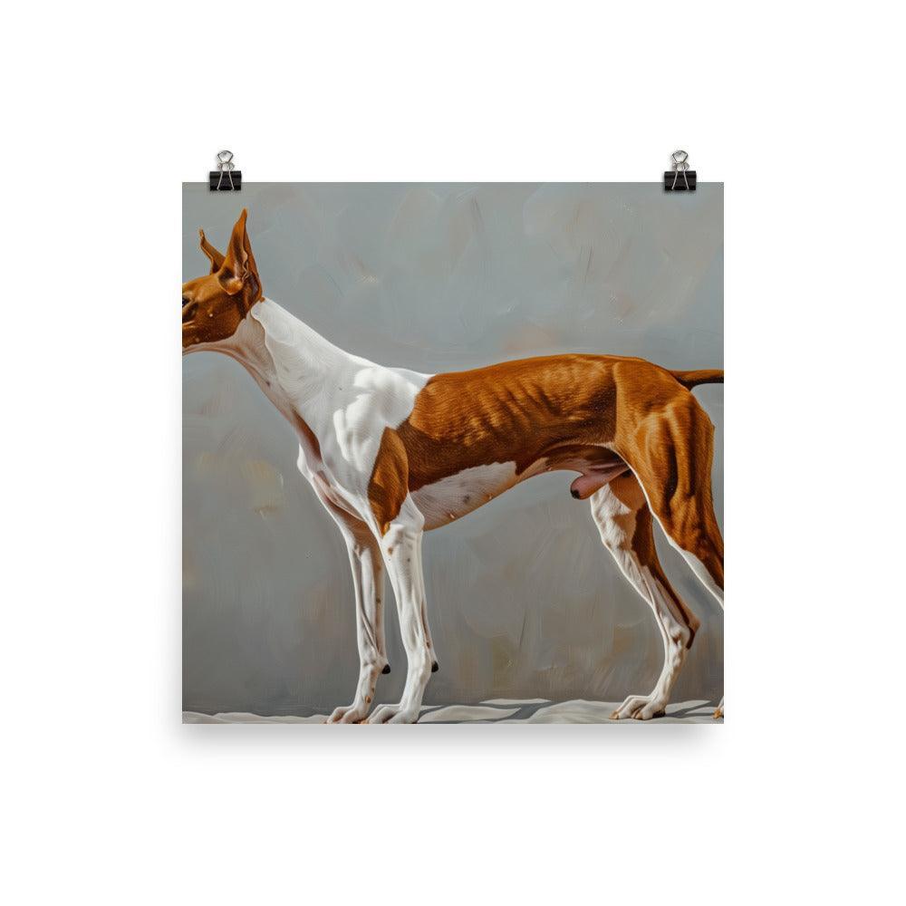 Ibizan Hound Side Profile Painting Poster - Oh Posters