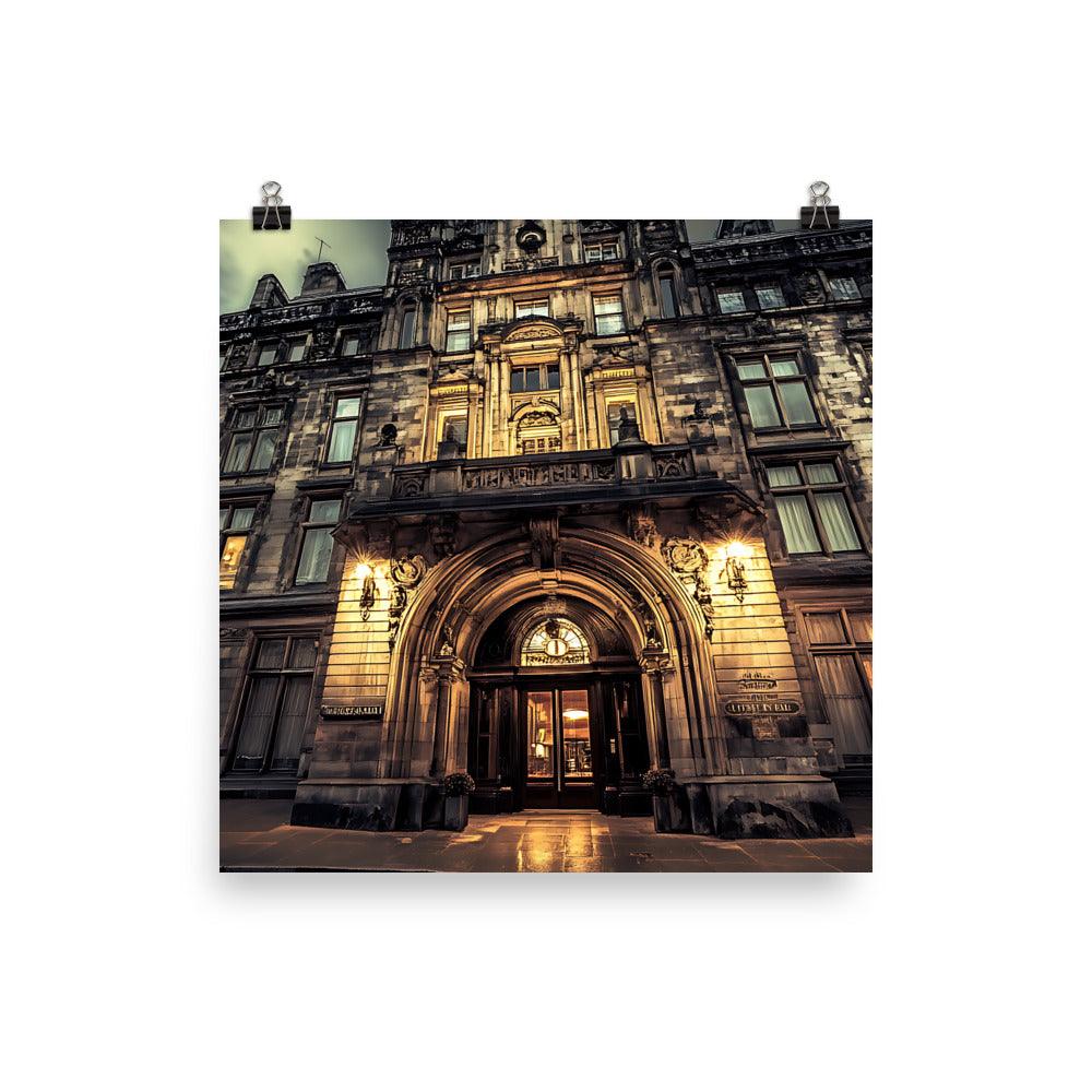 Manchester Architectural Nightscape Marvel Poster - Oh Posters