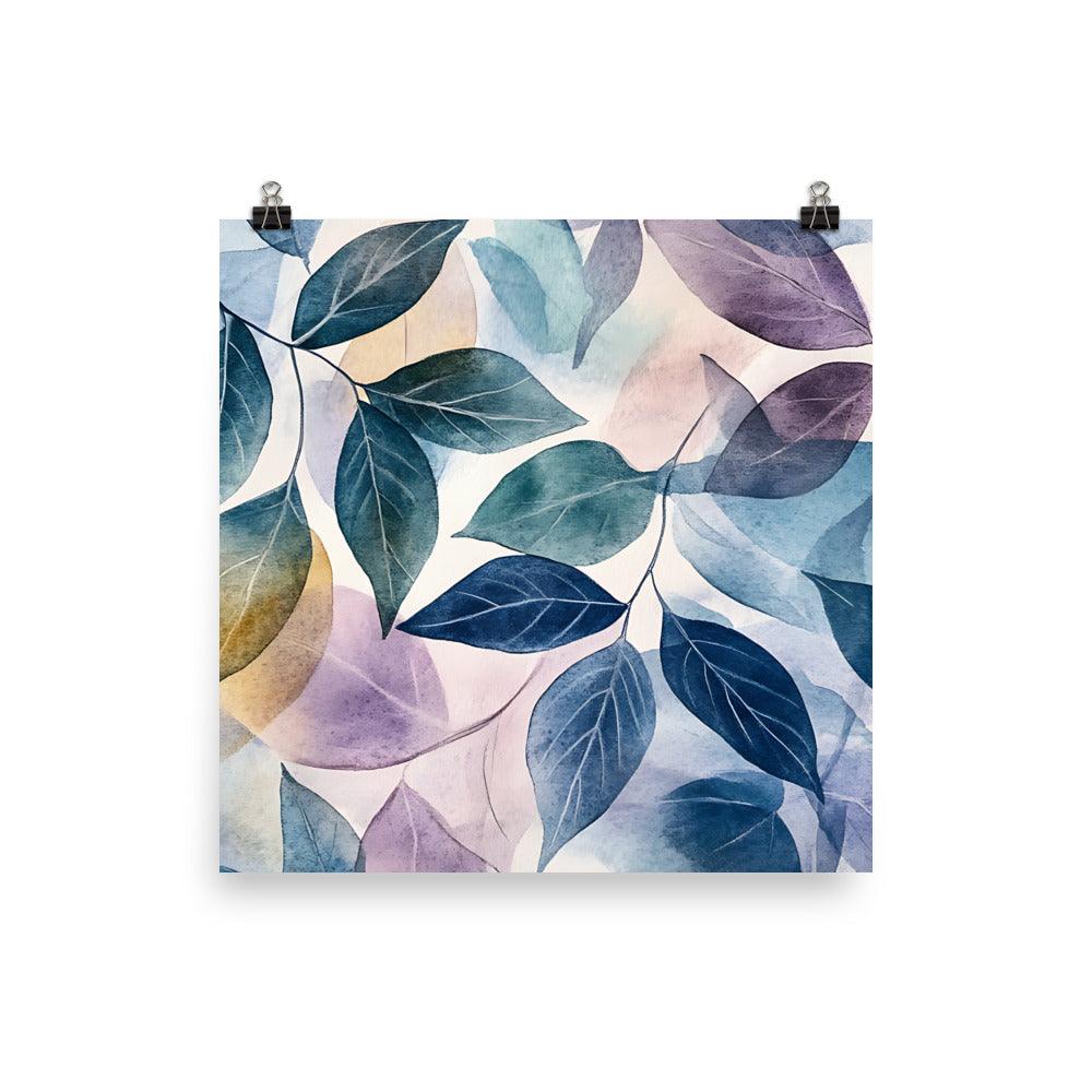 Boho Watercolor Leaves Botanical Vibe for Nature Lovers Poster - Oh Posters