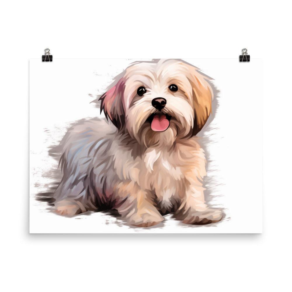 Cheerful Coton De Tulear Portrait with Soft Tones and Happy Expression Poster - Oh Posters