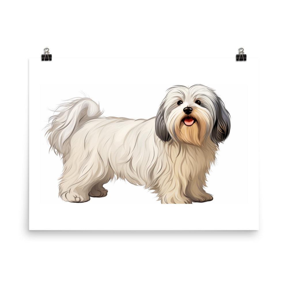 Joyful Coton De Tulear Portrait with Soft Tones and Happy Expression Poster - Oh Posters