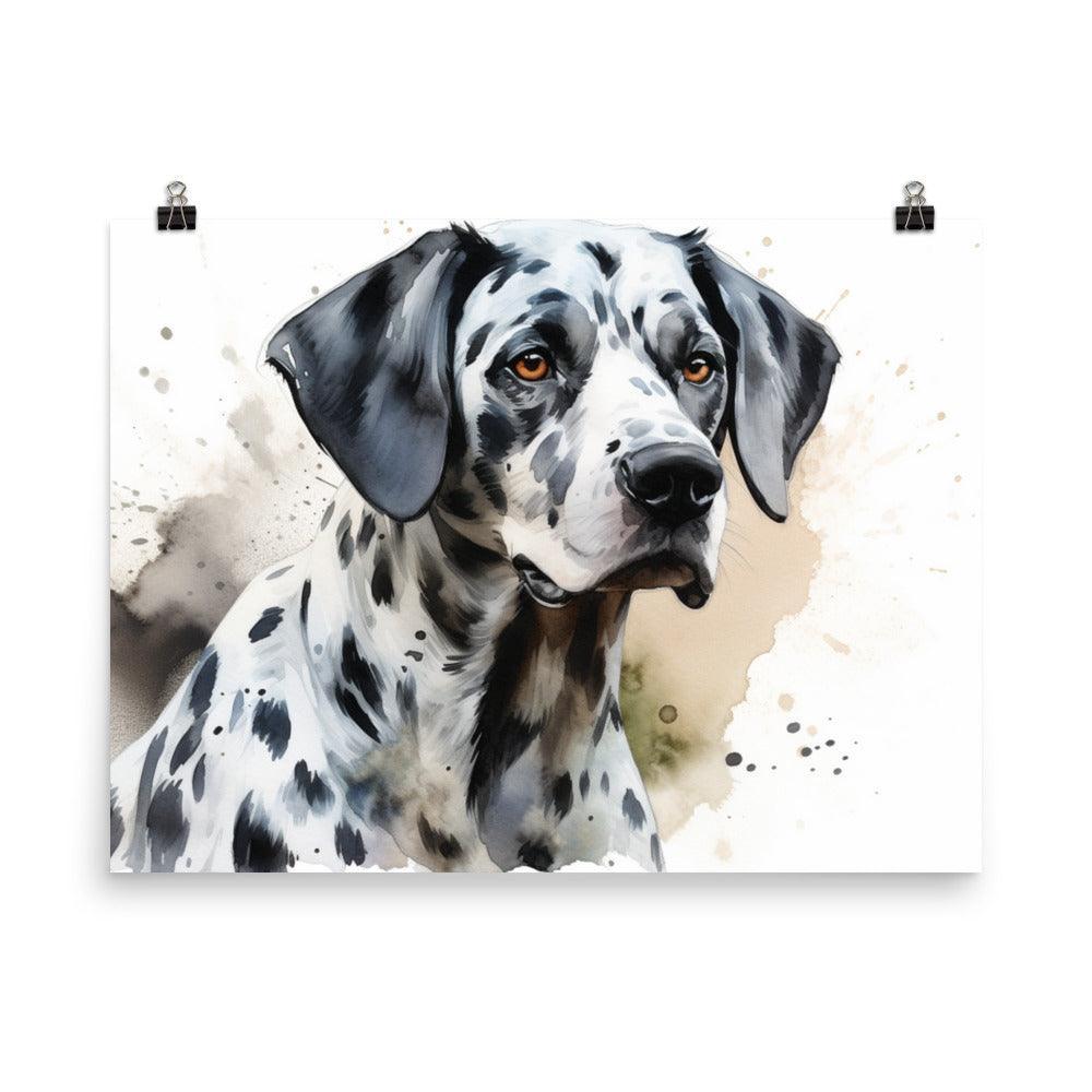 Expressive Dalmatian Watercolor Artwork Poster - Oh Posters