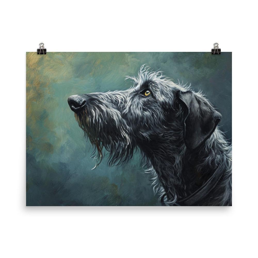 Deerhound Classic Oil Painting Style Dog Poster - Oh Posters