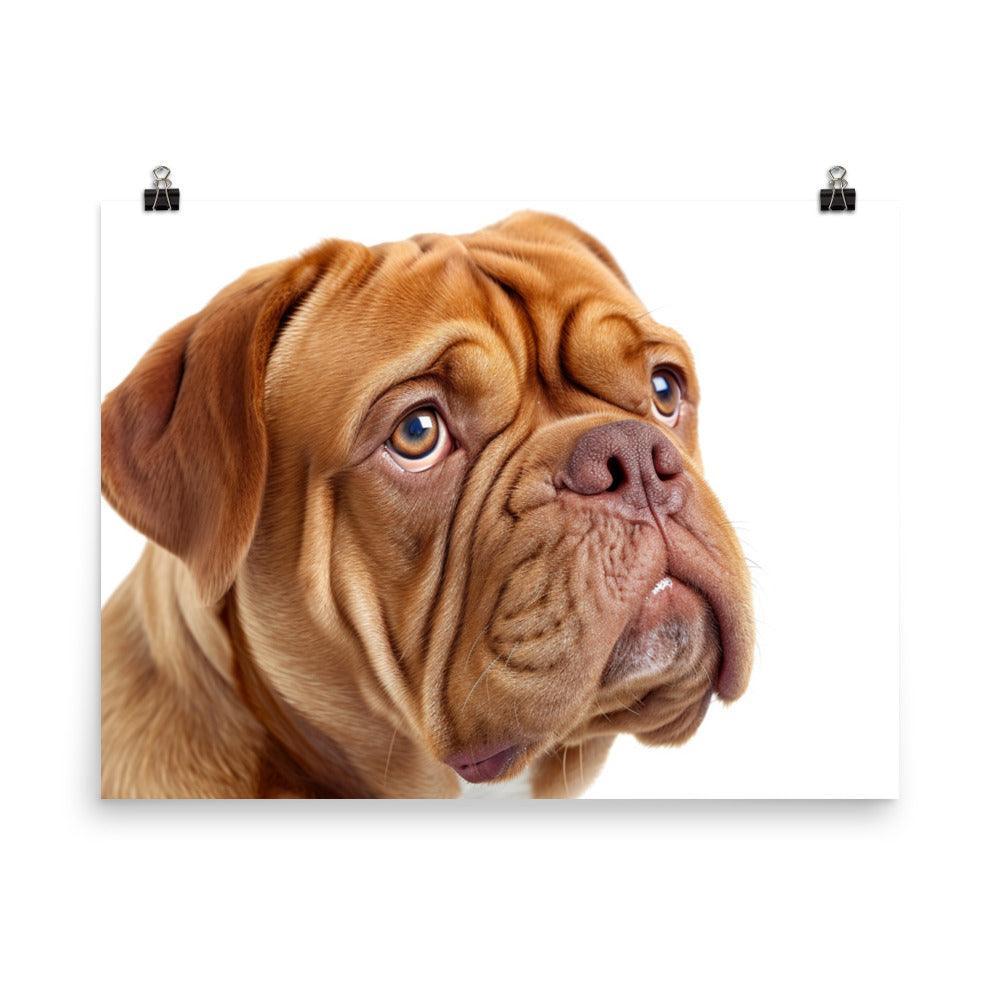 Dogue de Bordeaux Close-up Photorealistic Poster - Oh Posters