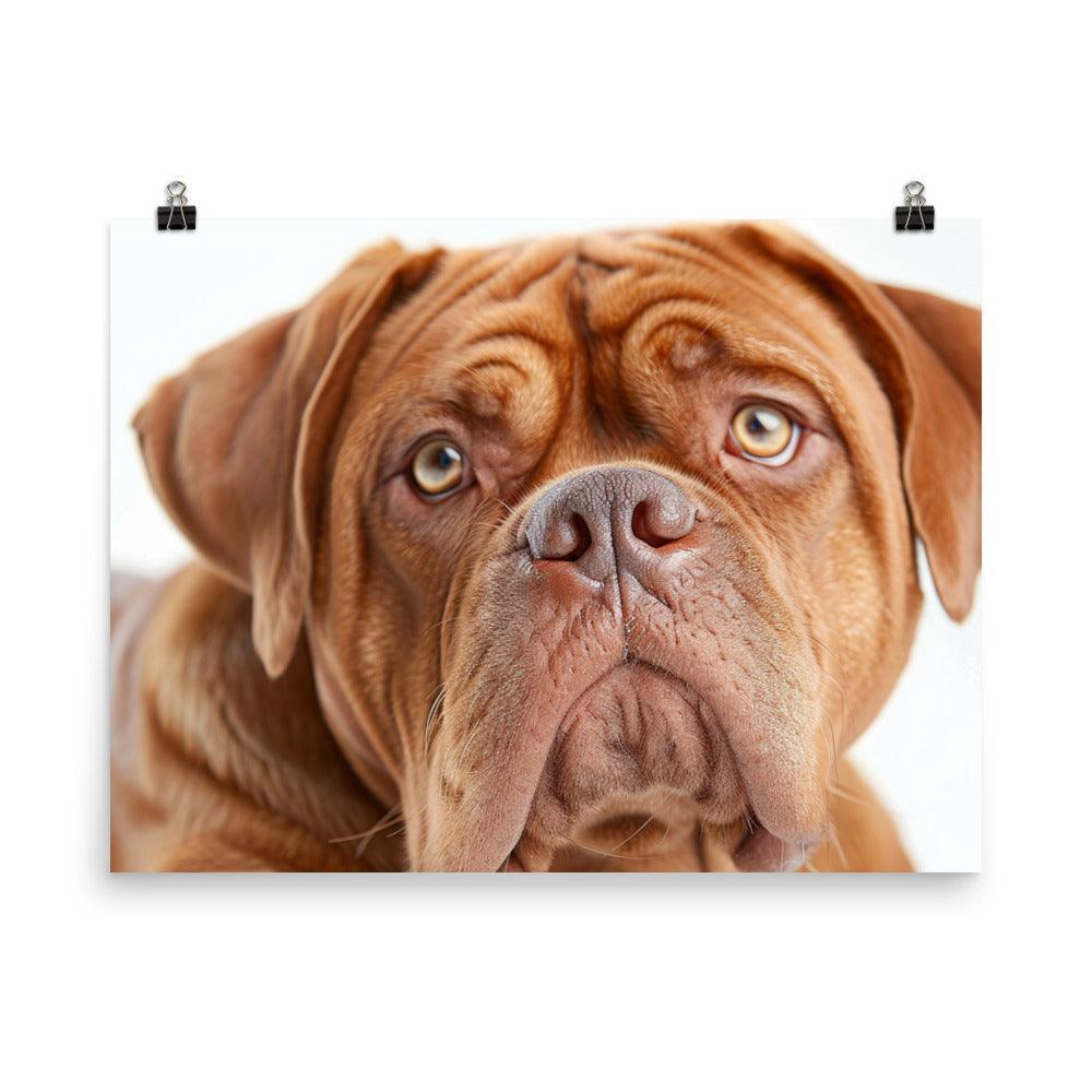 Dogue de Bordeaux Thoughtful Gaze Portrait Poster - Oh Posters