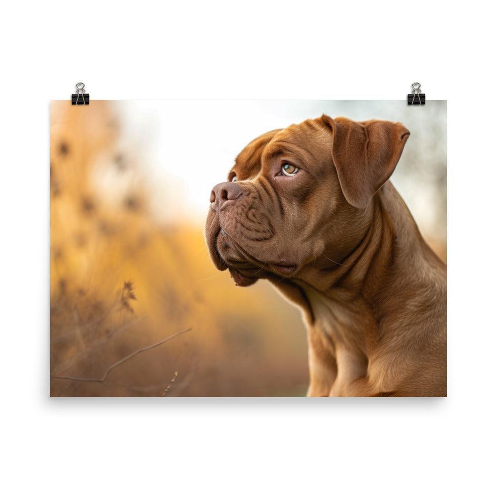 Dogue de Bordeaux Autumn Contemplation Photo Poster - Oh Posters