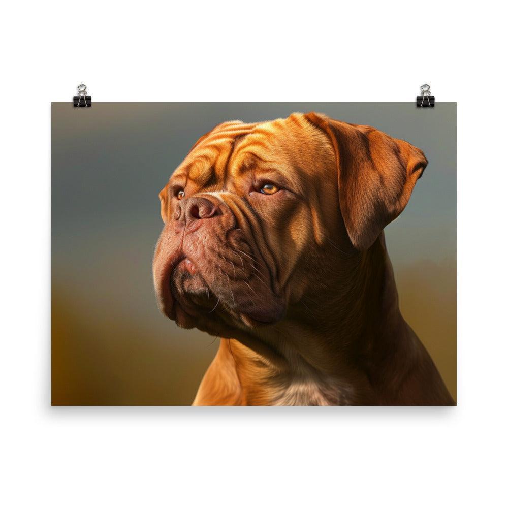 Dogue de Bordeaux Majestic Stare Digital Art Poster - Oh Posters