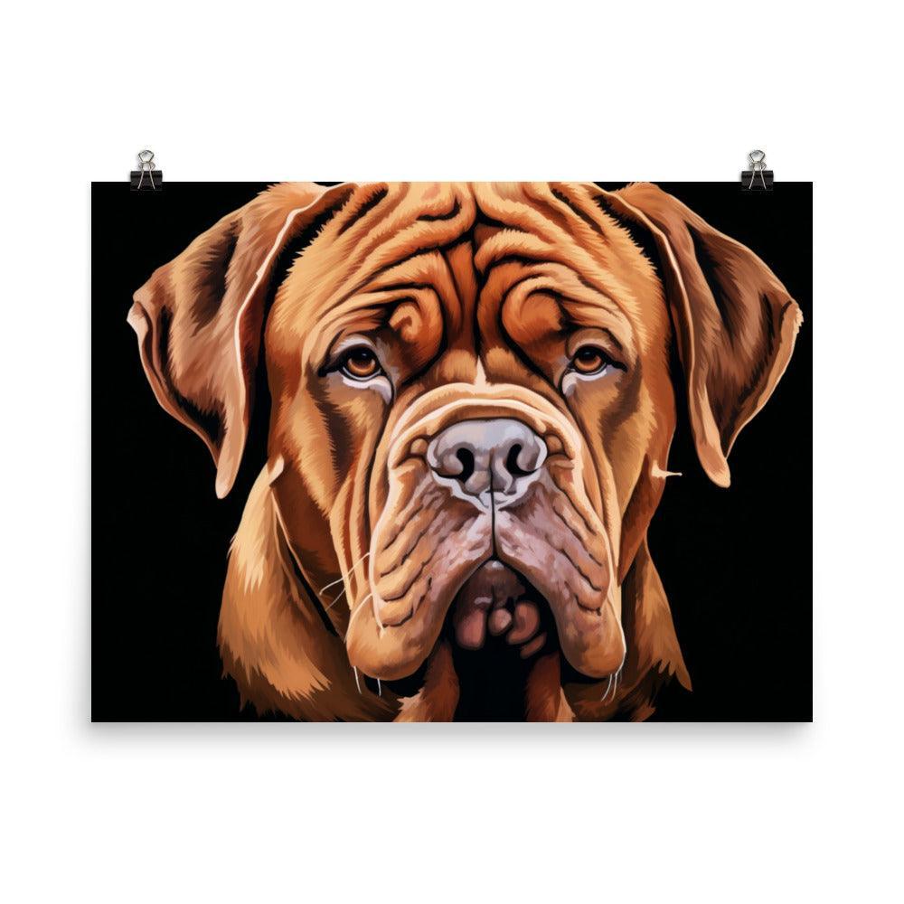 Dogue de Bordeaux Bold Stance Artistic Poster - Oh Posters