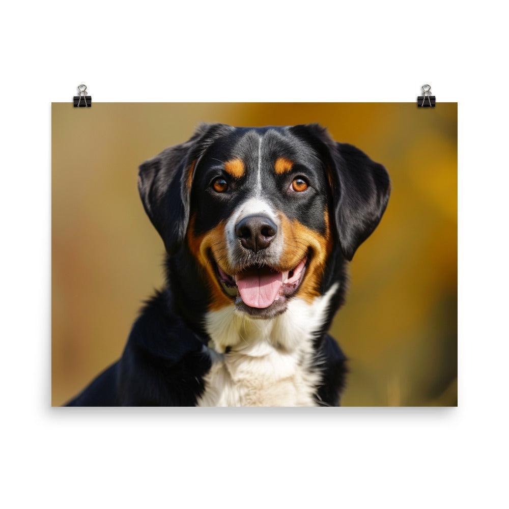 Entlebucher Mountain Dog Portrait Sunshine Poster - Oh Posters